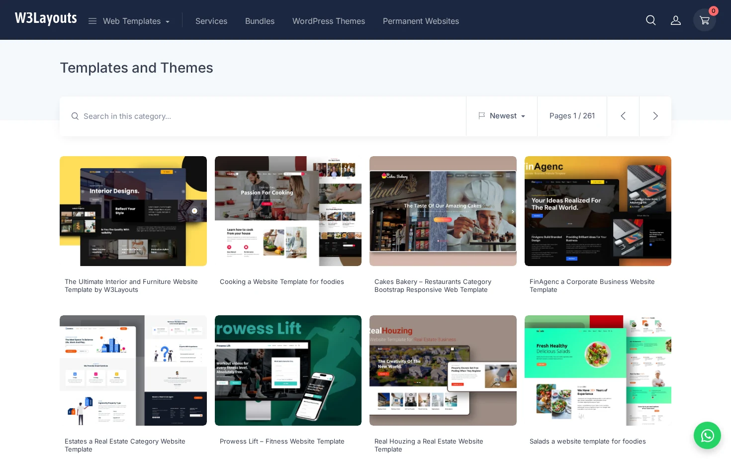 W3Layouts 页面快照